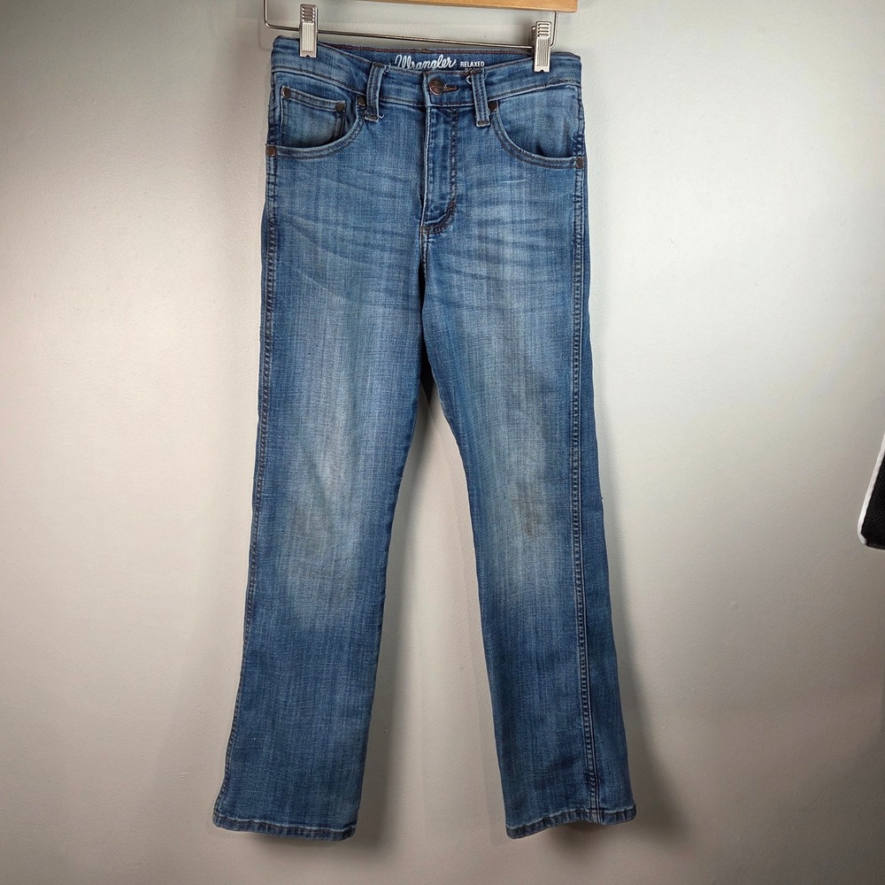 Wrangler‎ Relaxed Boot Jeans Kids 14 Slim Blue Retro Western Denim
